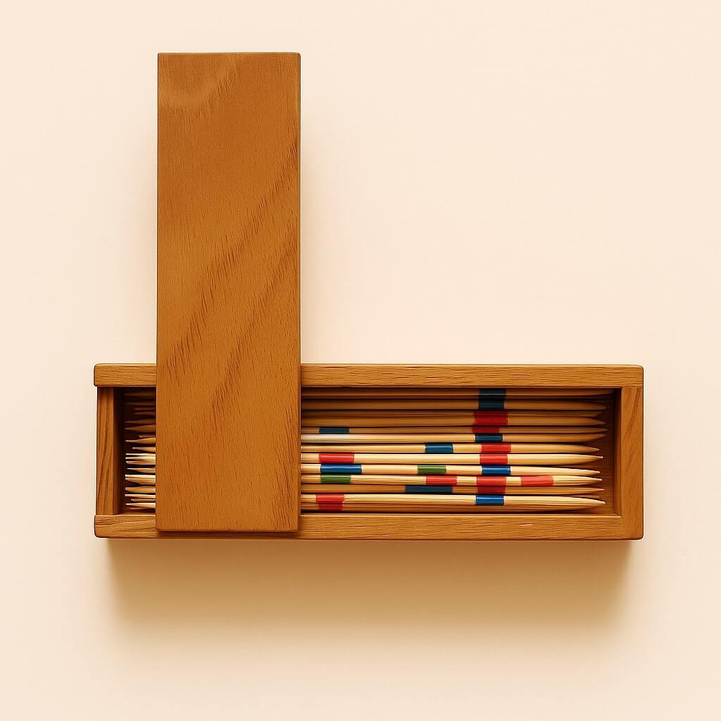 Mikados rangés dans la boîte