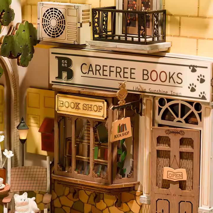 Café et librairie pittoresques du Book Nook Sunshine Town