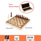 Jeu d'échecs pliable en bois magnétique