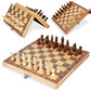 Jeu d'échecs pliable en bois magnétique