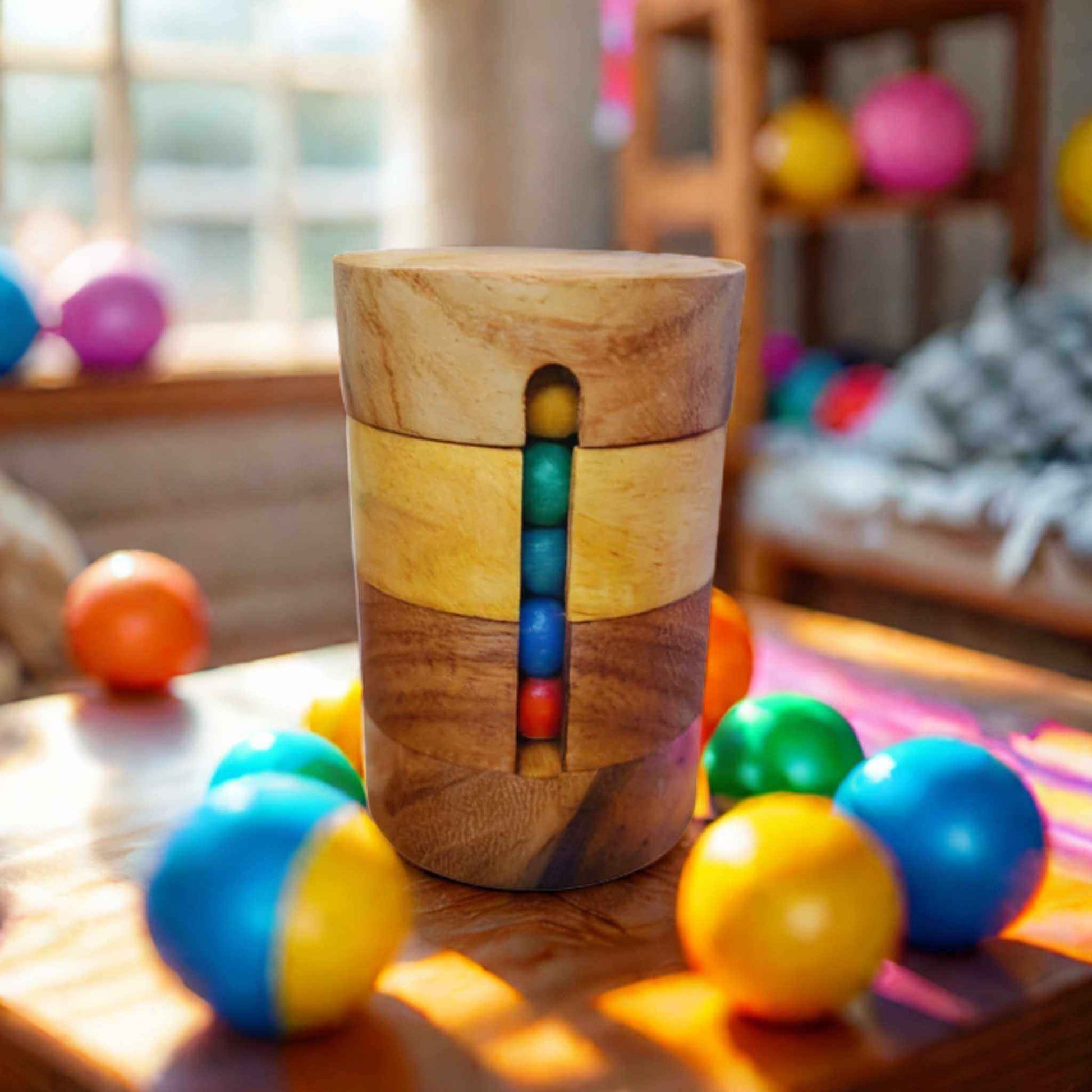 casse tête en bois rubik tube 